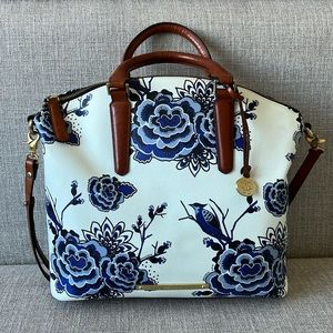 BRAHMIN | LARGE DUXBURY | BLUE DELFT FLORAL